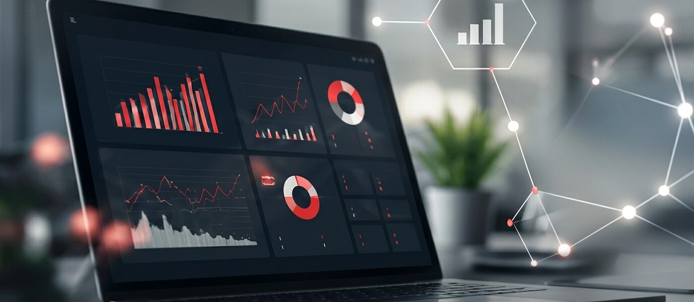 How SAM Turns Data Into Action - computer with graphs and charts
